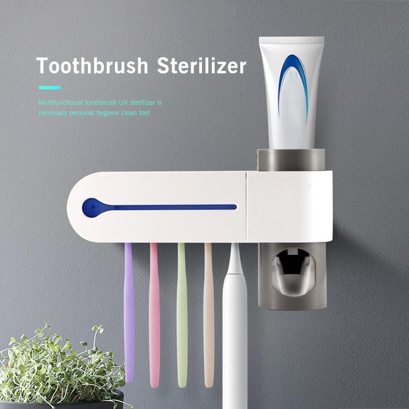 Esterilizador UV de Escova de Dentes com dispenser para pasta de dentes - My Store